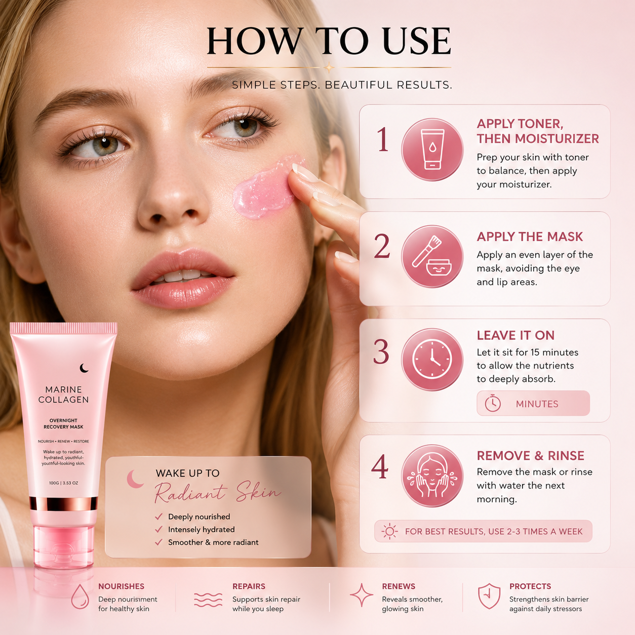 Korean Night Collagen Sleep Mask